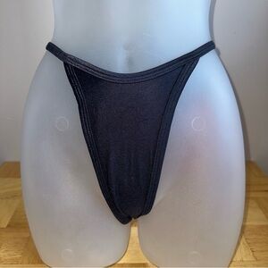 Women’s 90S Dead Stock Solid Black Ulta High-Rise Bikini Bottoms Sz S NWT